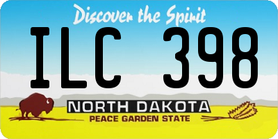 ND license plate ILC398