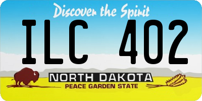 ND license plate ILC402