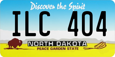 ND license plate ILC404