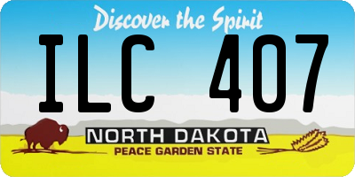 ND license plate ILC407