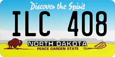 ND license plate ILC408