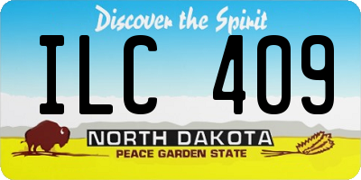 ND license plate ILC409