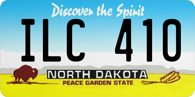 ND license plate ILC410