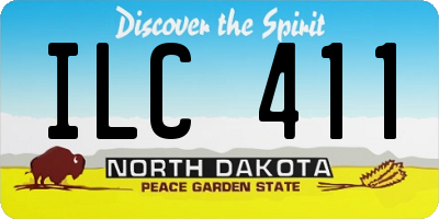 ND license plate ILC411