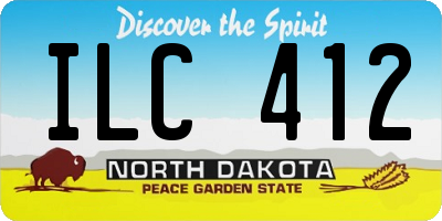 ND license plate ILC412