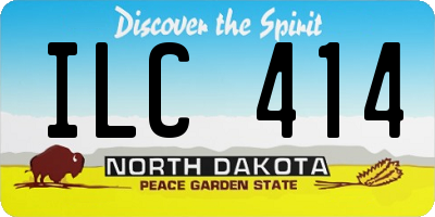 ND license plate ILC414