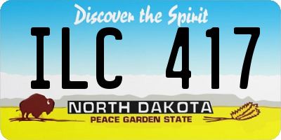 ND license plate ILC417