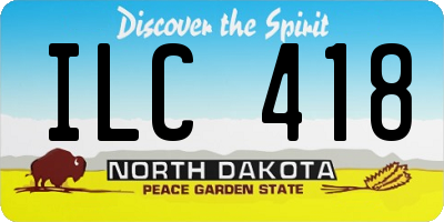 ND license plate ILC418