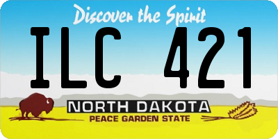 ND license plate ILC421