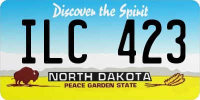 ND license plate ILC423