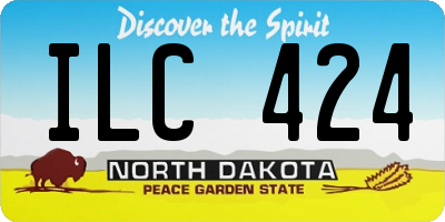ND license plate ILC424