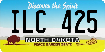 ND license plate ILC425