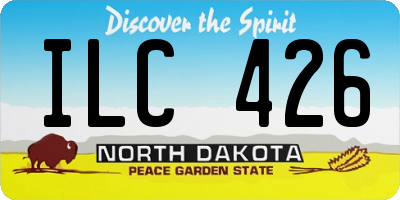 ND license plate ILC426
