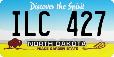 ND license plate ILC427
