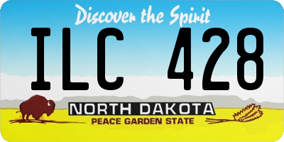 ND license plate ILC428