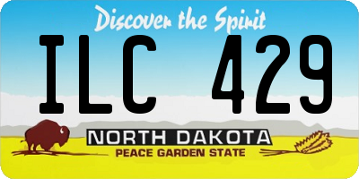 ND license plate ILC429