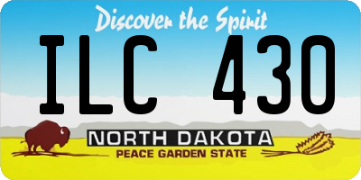 ND license plate ILC430