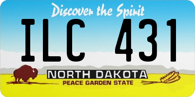 ND license plate ILC431