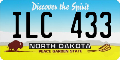 ND license plate ILC433