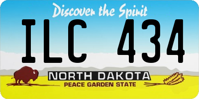 ND license plate ILC434