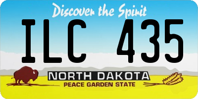 ND license plate ILC435