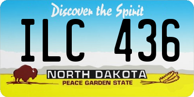 ND license plate ILC436