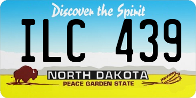 ND license plate ILC439