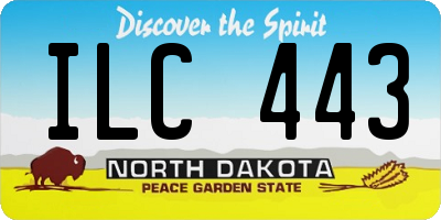 ND license plate ILC443