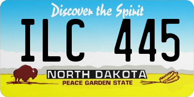 ND license plate ILC445