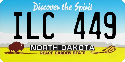 ND license plate ILC449