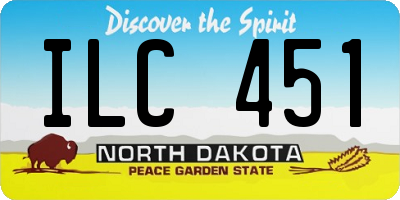 ND license plate ILC451