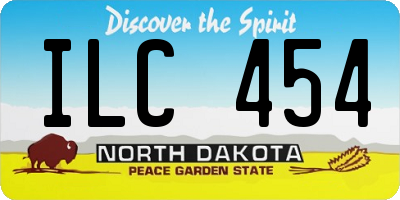 ND license plate ILC454