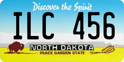 ND license plate ILC456