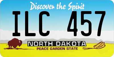 ND license plate ILC457