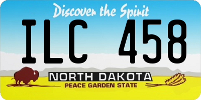 ND license plate ILC458