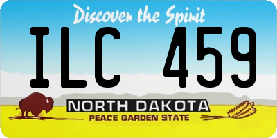 ND license plate ILC459