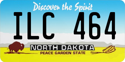 ND license plate ILC464