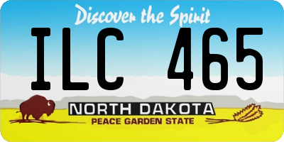 ND license plate ILC465