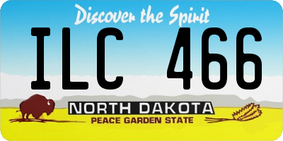 ND license plate ILC466