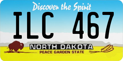 ND license plate ILC467