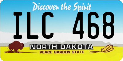 ND license plate ILC468