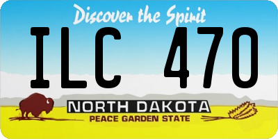 ND license plate ILC470