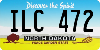 ND license plate ILC472