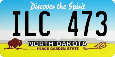 ND license plate ILC473