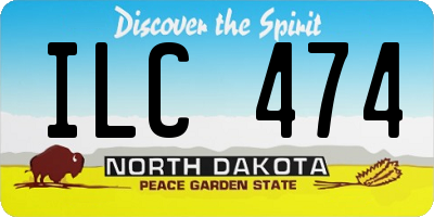 ND license plate ILC474