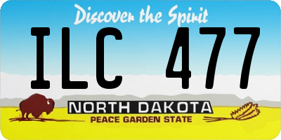 ND license plate ILC477