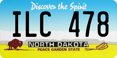 ND license plate ILC478