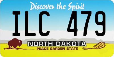 ND license plate ILC479