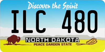ND license plate ILC480