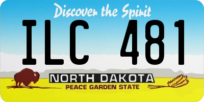 ND license plate ILC481
